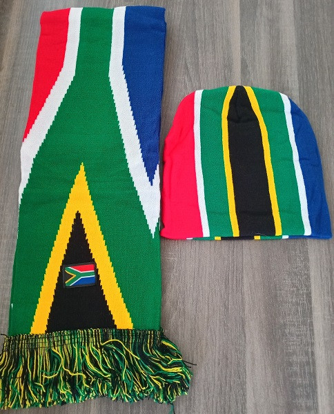 SA Flag Scarf and Beanie