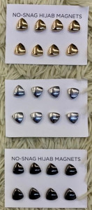 Fancy Gold Silver Magnet Scarf Pins 8 Pack