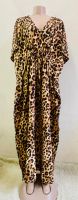 Brown Leopard Kaftan Dress
