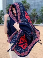 Blue Geometric Sarong